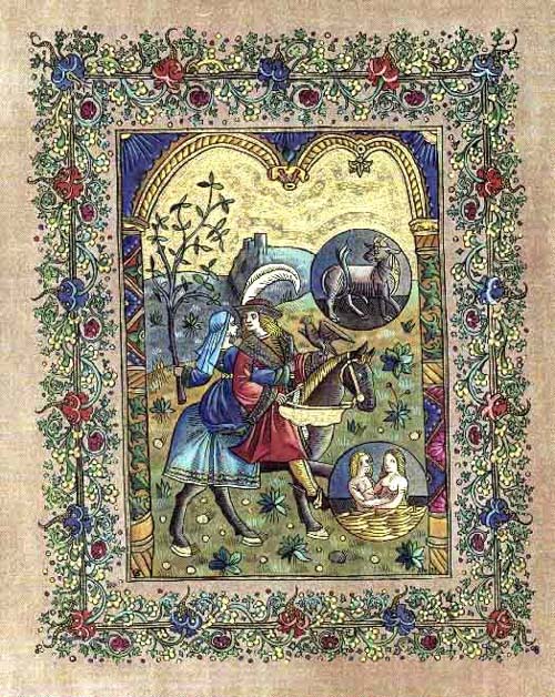 Le mois de mai du calendrier des bergers - Enluminure de Pierrick Pinot