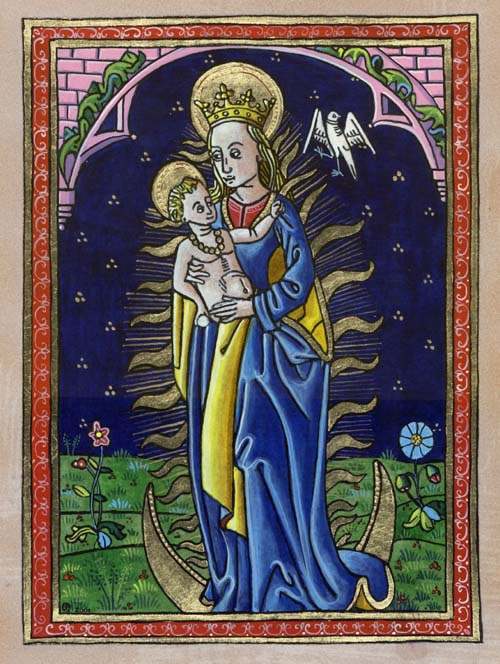 Vierge à l'Enfant - Enluminures de Pierrick Pinot