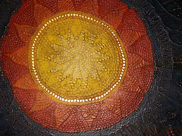 Les Tentations de St Antoine - Peinture sur toile de Pierrick Pinot - Dtail